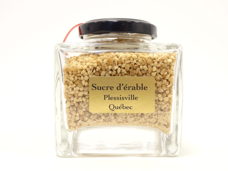 Sucre d'érable granulé 115 g Ce sucre à la saveur unique est obtenu par simple concentration du siro...