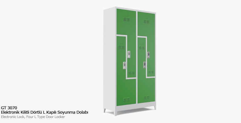 Electronic lock , four L type door locker