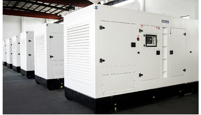 Cummins diesel generator set with super silent canopy and parallel synchronizing system, designed fo...