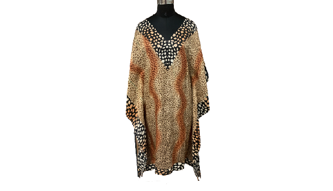 BEAUTIFUL DESIGN CAN BE CREATED FOR KAFTANS / KIMONO / COVER-UP / BEACHWEAR FABRIC- LINEN/VISCOSE/PO...
