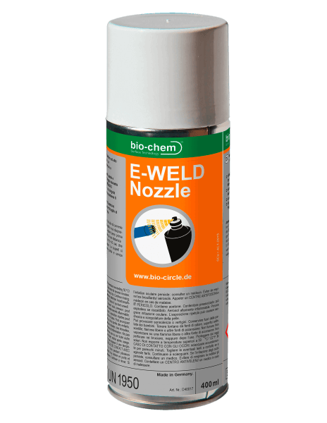 Prin utilizarea lui bio-chem E-WELD Nozzle, un timp de lucru continuu de până la opt ore poate fi at...