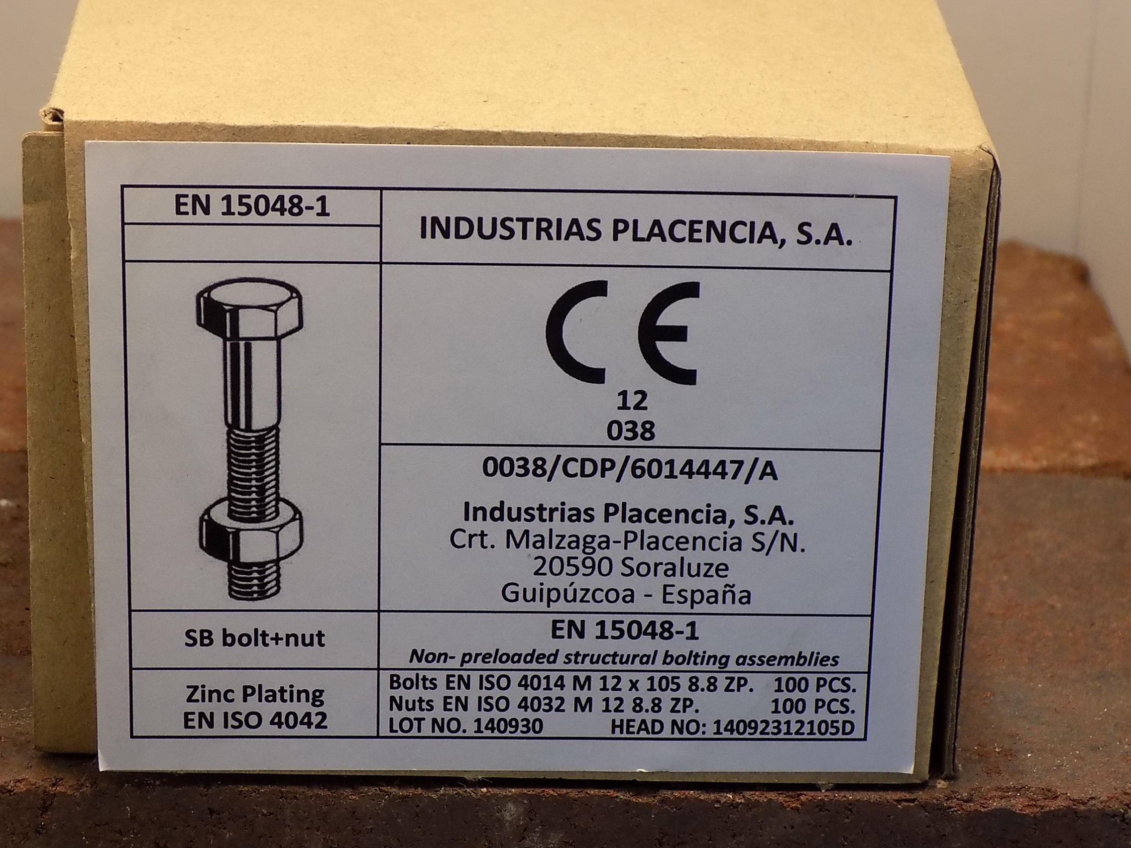Distribuidores de Tornilleria para estructura segun norma EN-15048: Según Norma deberán etiquetarse ...