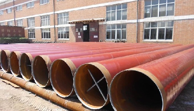 Spiral welded pipe(SSAW pipe, also called HSAW pipe). The pipe is formed by spiral submerged arc wel...