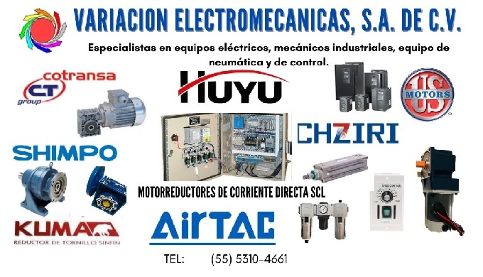 venta de equipo electromecanico motores electricos (nema), (iec) reductores de velocidad 90°, coaxia...