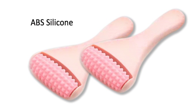 Basic Information - Model：YQ034B - Color：pink green - Material：Silicone roller + ABS handle - Packin...