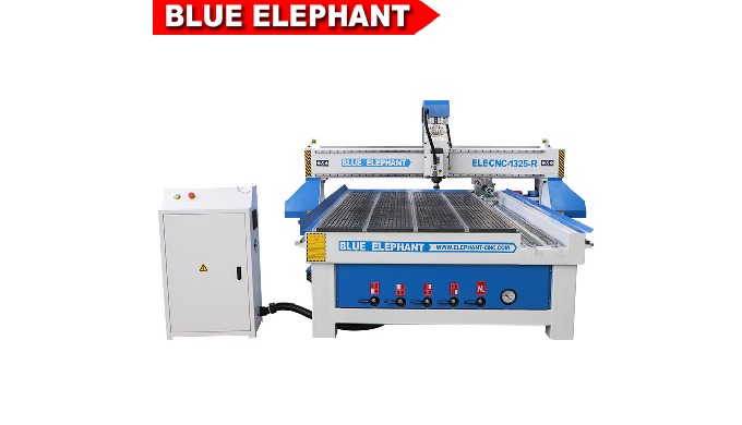 Elefante azul 1325 4 eixos cnc escultura em madeira do router com dispositivo girat&oacute;rio