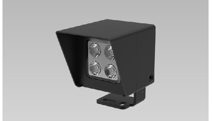 CUBE PRO MINI series compact LED floodlight for outdoor installation on surfaces, the bracket is ava...