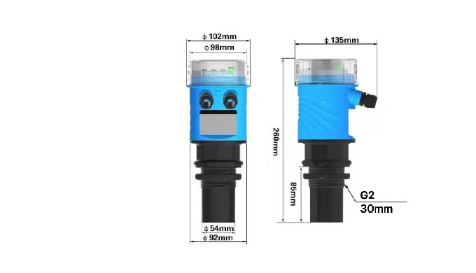 Transmetteur de niveau intégré par ultrason Gamme: 0-15m AVANTAGES • Facile à installer et à mainten...