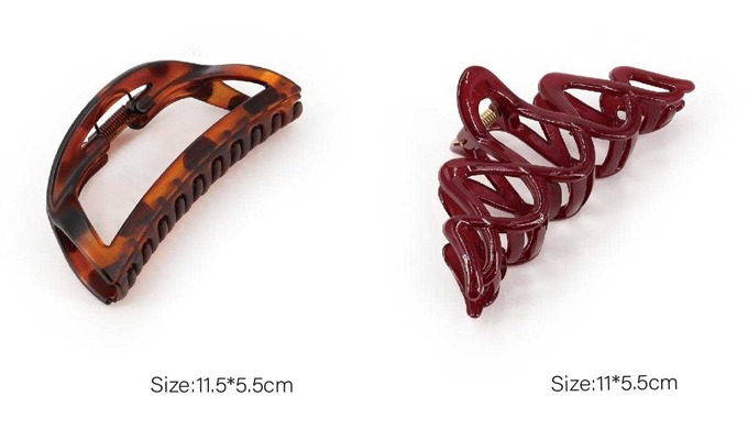 Big size hair claw clips with classic leopard print patterns and unique designs. These clips securel...