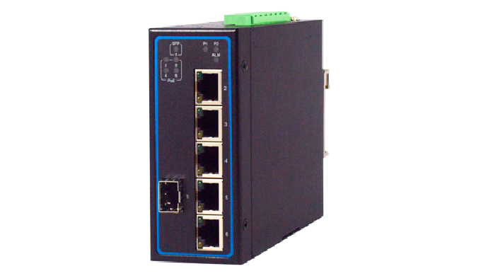 Industrial 6-Port Unmanaged Gigabit Switch with SFP Uplinks, ATEX and EN50155/ EN50121-4 certified, ...