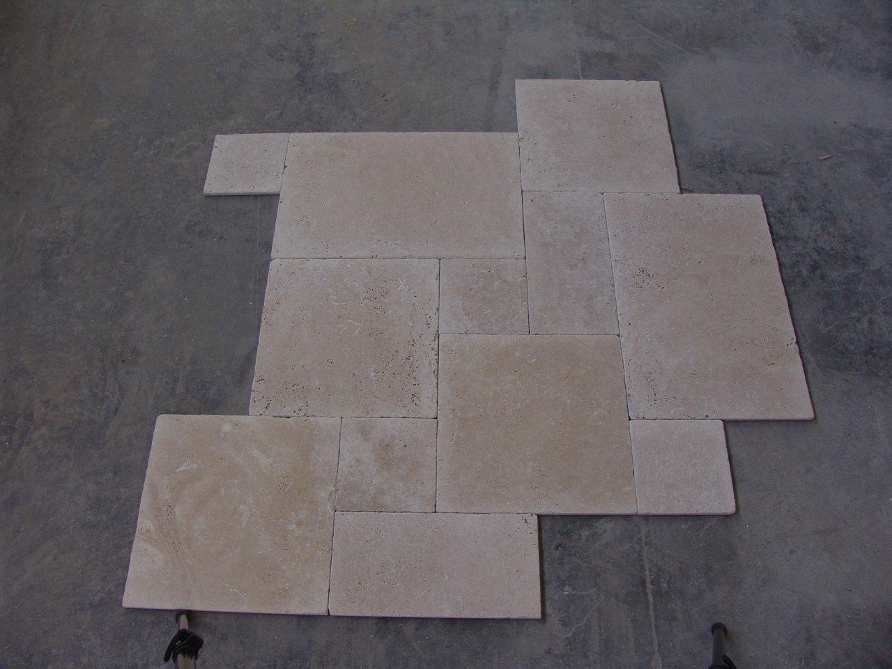 1.2 Tumbled Standat Marble Travertine Pattern Set
