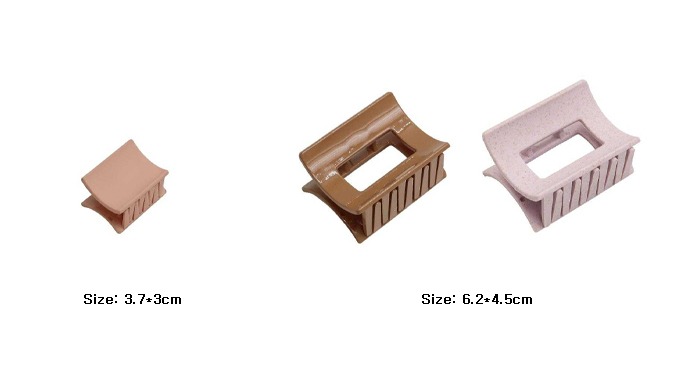 A set of hair claw clips in various sizes and shapes, perfect for both daily styling and accent look...