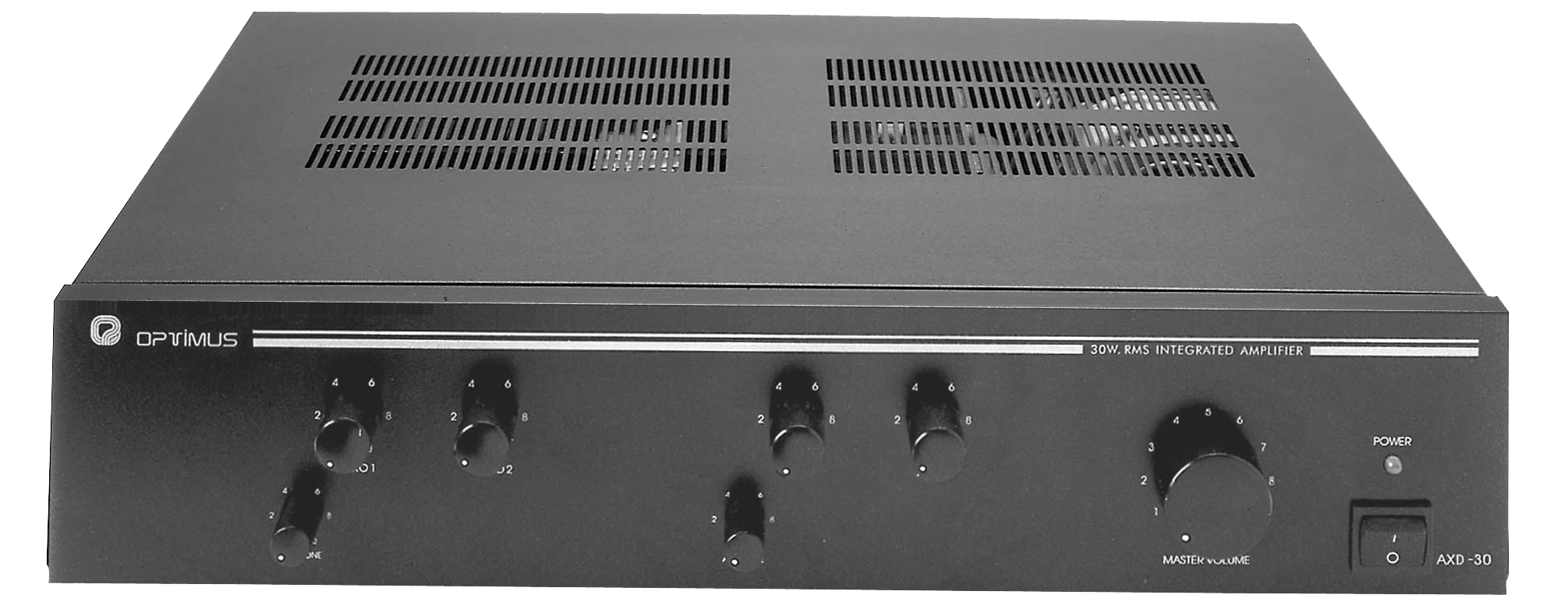 Amplificator-Mixer, 30W/100V. Intrări: 1 intrare de urgență, 2 intrări Aux, 5 intrări de microfon cu...