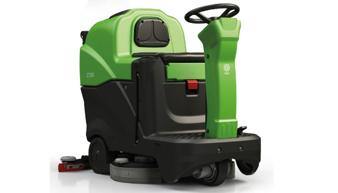 Autolaveuse autoportée à batterie CT80 BT55 avec Éco dose intégré. Traction sur roue avant. Confort ...