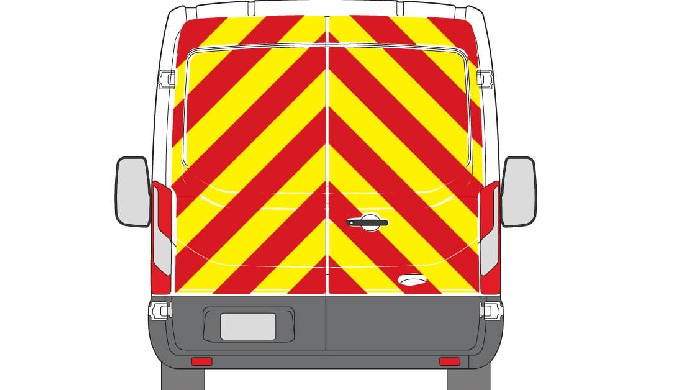 Ford Transit 2014 H2 Medium full back Chapter 8 Chevron Kit Standard self-adhesive kit = Engineering...