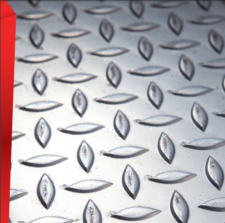 Tôles aluminium à damier