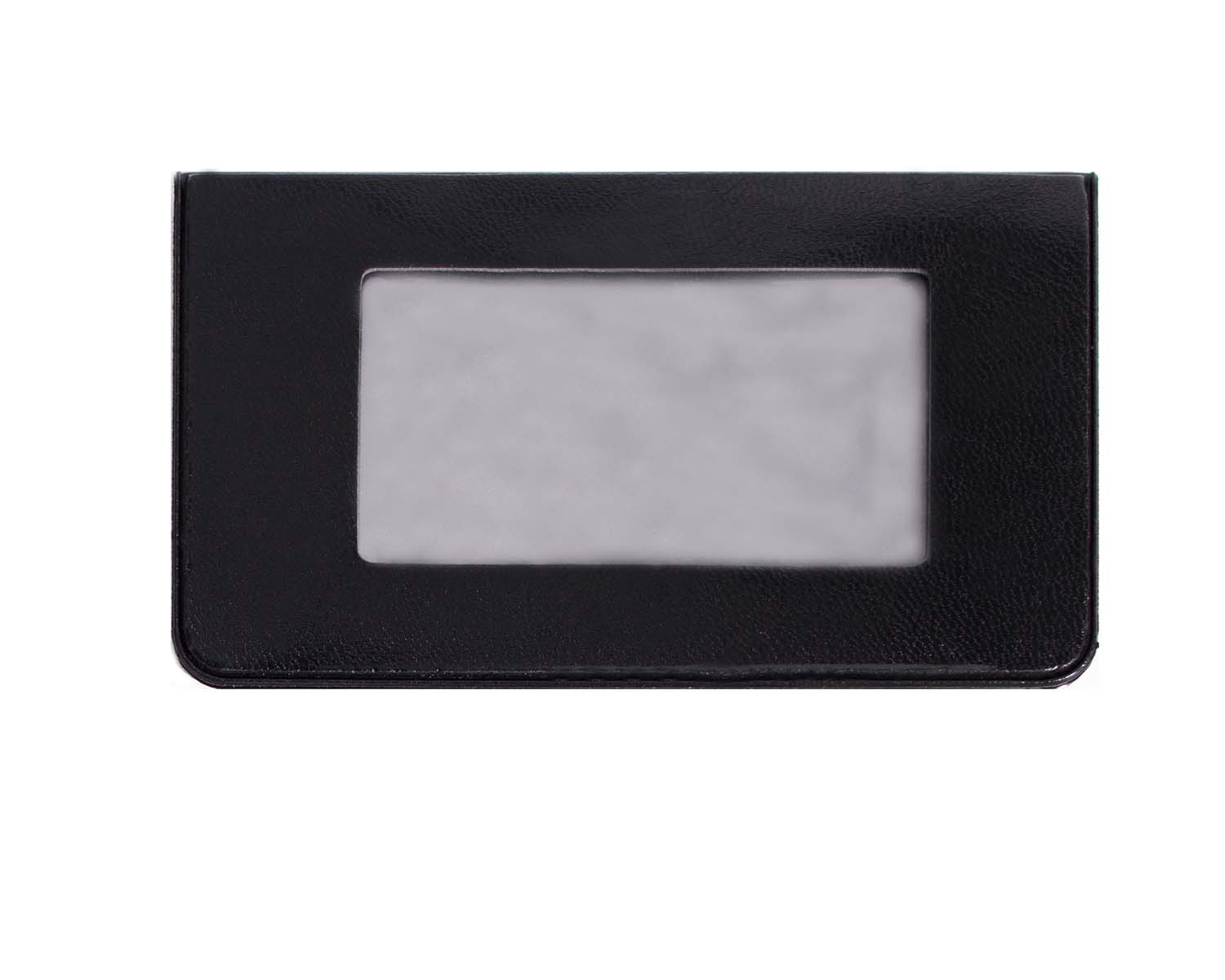 4-3/16 x 2-3/8 business card holder with cutout window