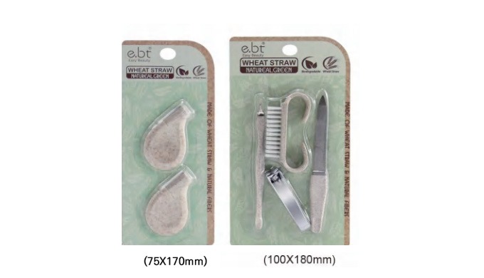 This eco-friendly beauty set is made from biodegradable wheat straw. It includes nail tools, pedicur...