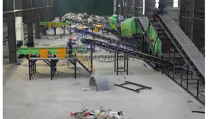 Waste seperation sorting line
