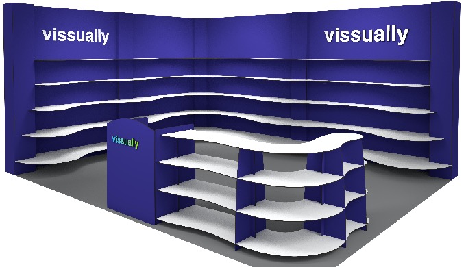 Stands para ferias o eventos, reutiliables, se ensamblan y se desmontan, mediante nuestro sistema QC...