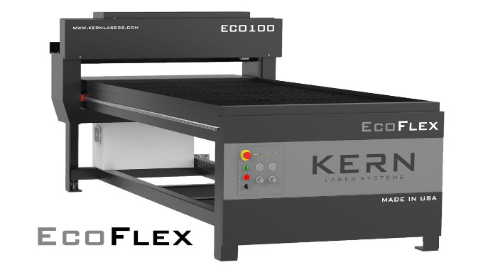Das EcoFlex Lasersystem ist das Einstiegsmodell von Kern im Großformat. Ein umlaufendes Portal verfä...
