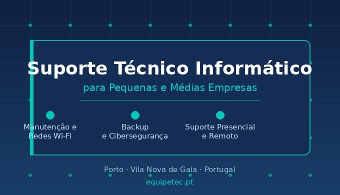A Equipetec oferece um serviço completo de suporte técnico informático a pe...
