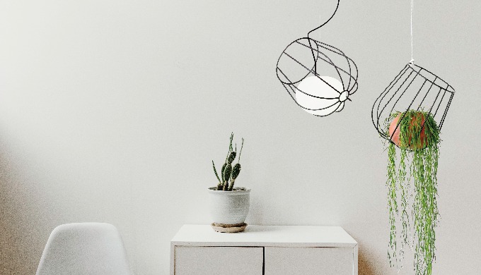 Descubre la fusión de luz y naturaleza con la Lámpara de Techo Light & Plant Container de PLUSSM...