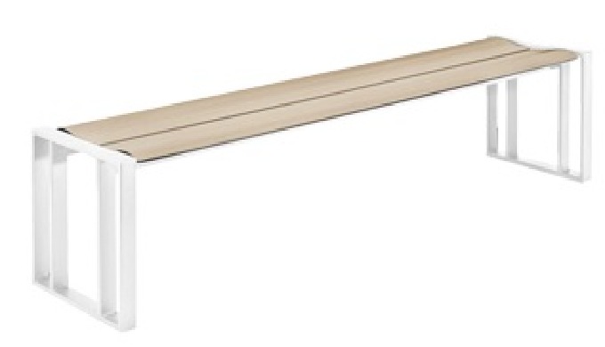 3-seater bench without backrest