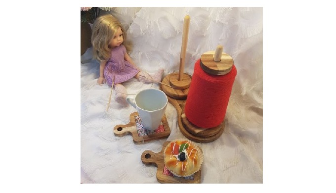 The Three Way Yarn Holder set changes like a transformer for three different uses. We gave it this n...