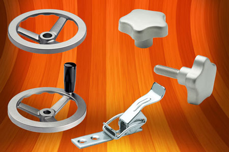 Stainless steel spoked handwheels, lobe knobs and hook clamps from Elesa UK