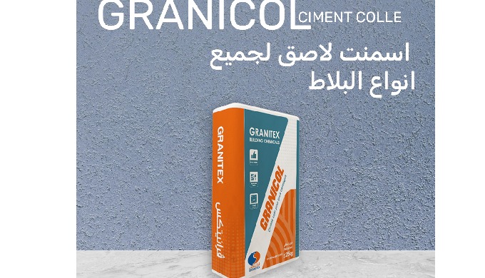 Le GRANICOL est un ciment colle en poudre blanche ou grise qui, mélangé à l’eau, donne un mortier co...