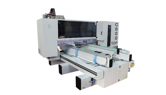 The C-600 TOP model is the most complete for door machining Designed to cover all process needs and ...