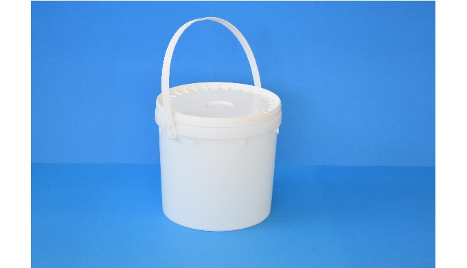 Baldes com tampa inviolável desde 0,5L a 40L. Baldes de 0.5L, 1L e 5L disponíveis em transparente.