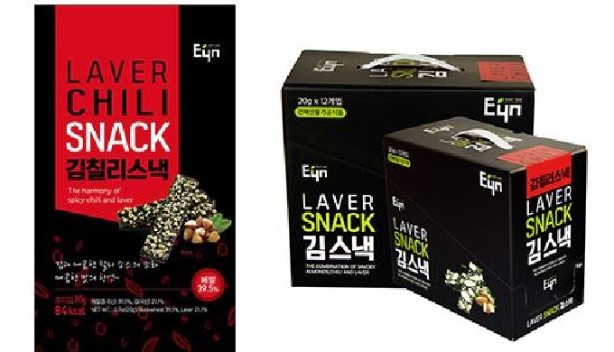 LAVER CHILI SNACK The combination of spicy chili and laverSavory and spicy seaweed snack harmonized ...