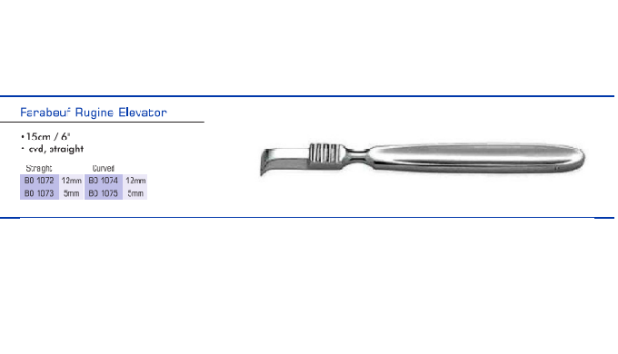 BONE ELEVATORS FARABEUF RUGINE ELEVATOR ST AND CVD SIZES:- 6