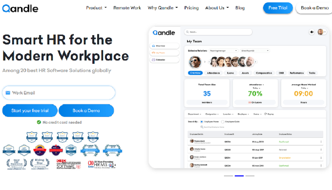 Qandle is the leading cloud-based HR & Payroll software in India. Manage employee data, leaves, ...