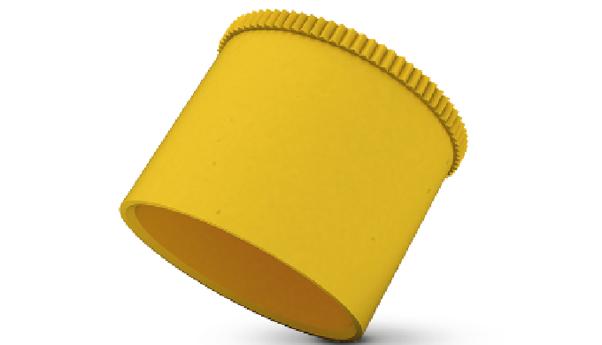 PROTECTIVE CAP MADE OF RECYCLED MIX