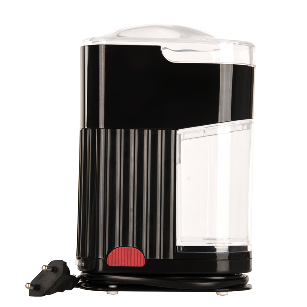 1.coffee bean quantity selector 2.LED's indicates when coffee is ground to coarse, medium or fine gr...