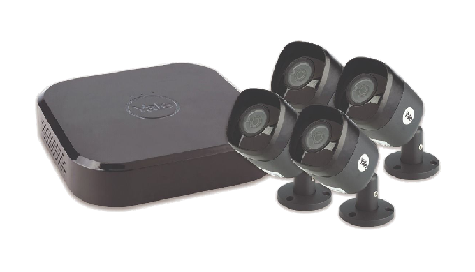 The Yale Smart Home 4 Camera 8 Channel XL CCTV kit has full HD1080p quality, plus 30m night vision, ...