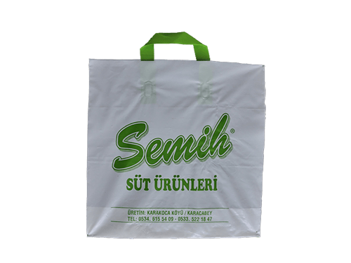 Hafif hizmet poşetleri HDPE, hammaddeden üretilmektedir. Loft Handle Bag are manufactured in HDPE ra...