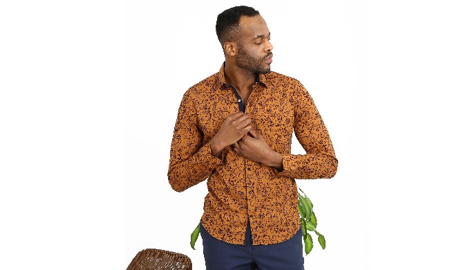 Slimfit men's shirt, which will reveal your difference with its color, is produced from 95% merceriz...