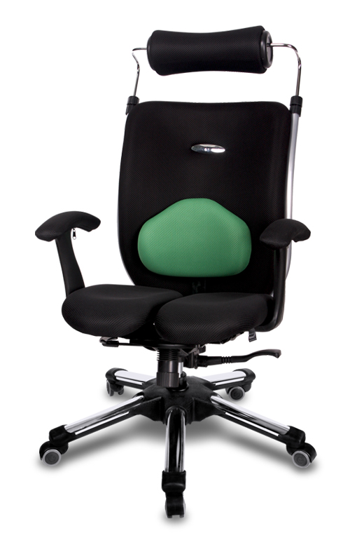 SENECA (SN2 T) a chair with twin bases that can distribute the weight of the upper body efficiently....