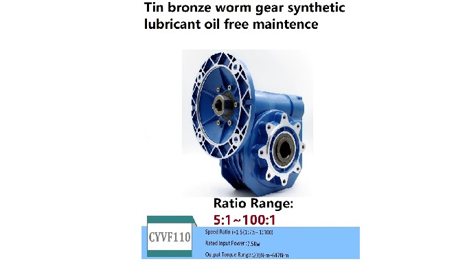 CHENYUE Worm Gearbox CYVF110 Speed Ratio 5:1 Free Maintenance,Fully Sealed,No Need To Refuel For Life