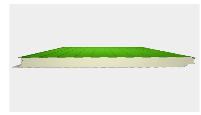 C’est un panneau sandwich isolant constitué côté extérieur d’un parement acier galvanisé pré laqué l...