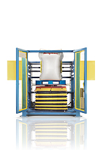 BLOCK-BUSTER™ Hydraulic Bulk Bag Conditioner loosens bulk material that has solidified during storag...