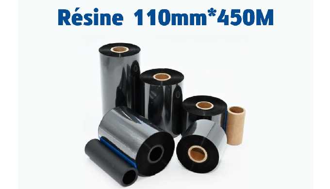 RESINE STANDARD - 110X450M - RUBAN TRANSFERT THERMIQUE 
