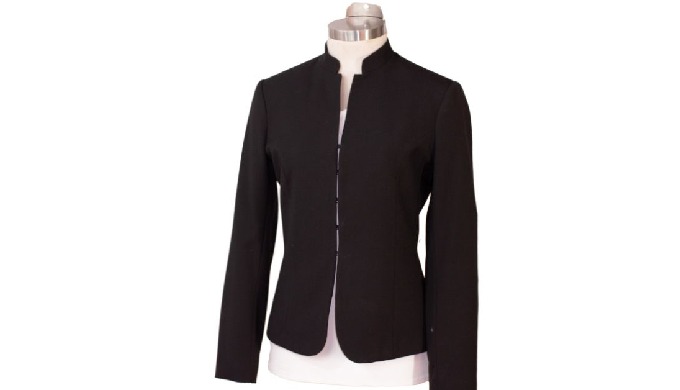 Vittorio uniformes- Blazer mujer negra en colores corporativos