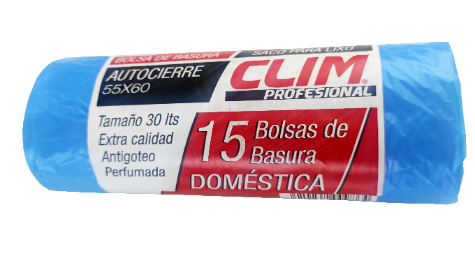 Bolsas de basura azules perfumadas para cubos de 30 litros o contenedores domésticos. Cada rollo con...
