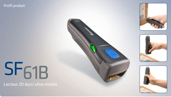 SF61B, lecteur 2D durci ultra mobile industriel sans fil