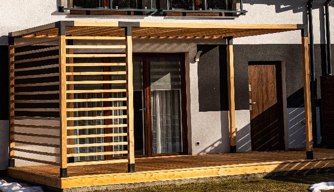 Modern Pergola - is a new modular system to accommodate any space size pergola. Top quality componen...